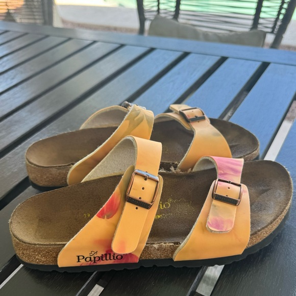 Papillio by Birkenstock Buckle Tie Dye Orange Sandals Size 39 Us 8.5 - Picture 12 of 13